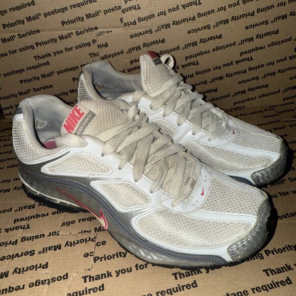 Nike Reax Run 5 Womens White Gray and Pink Running Shoe Size 9.5 - Picture 1 of 15